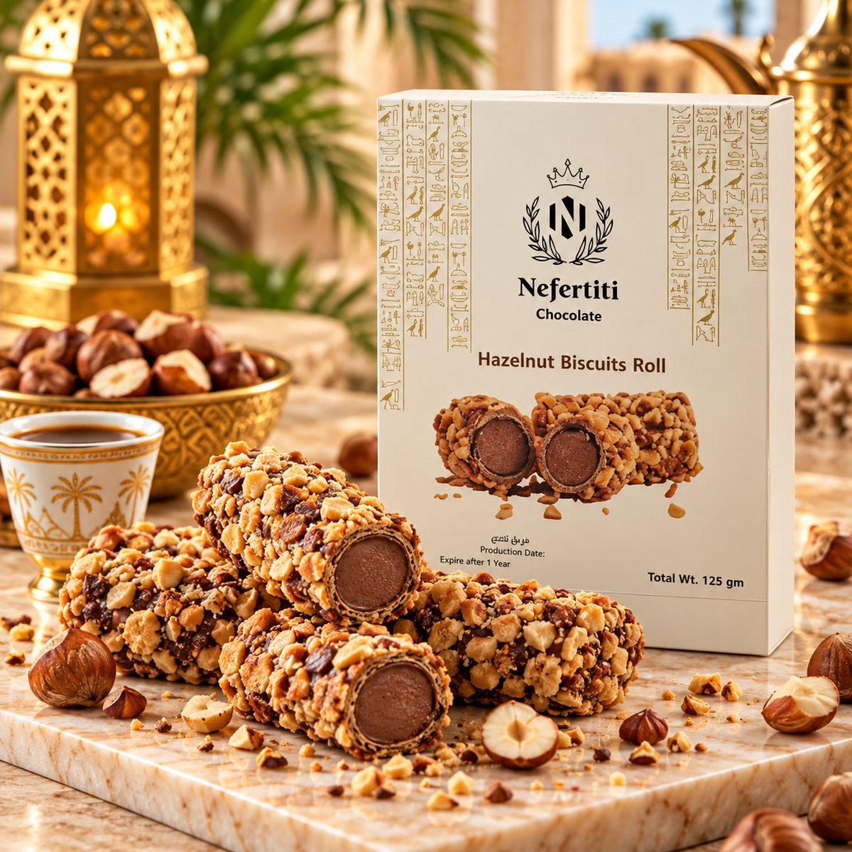 Nefertiti – Hazelnut Biscuit Roll