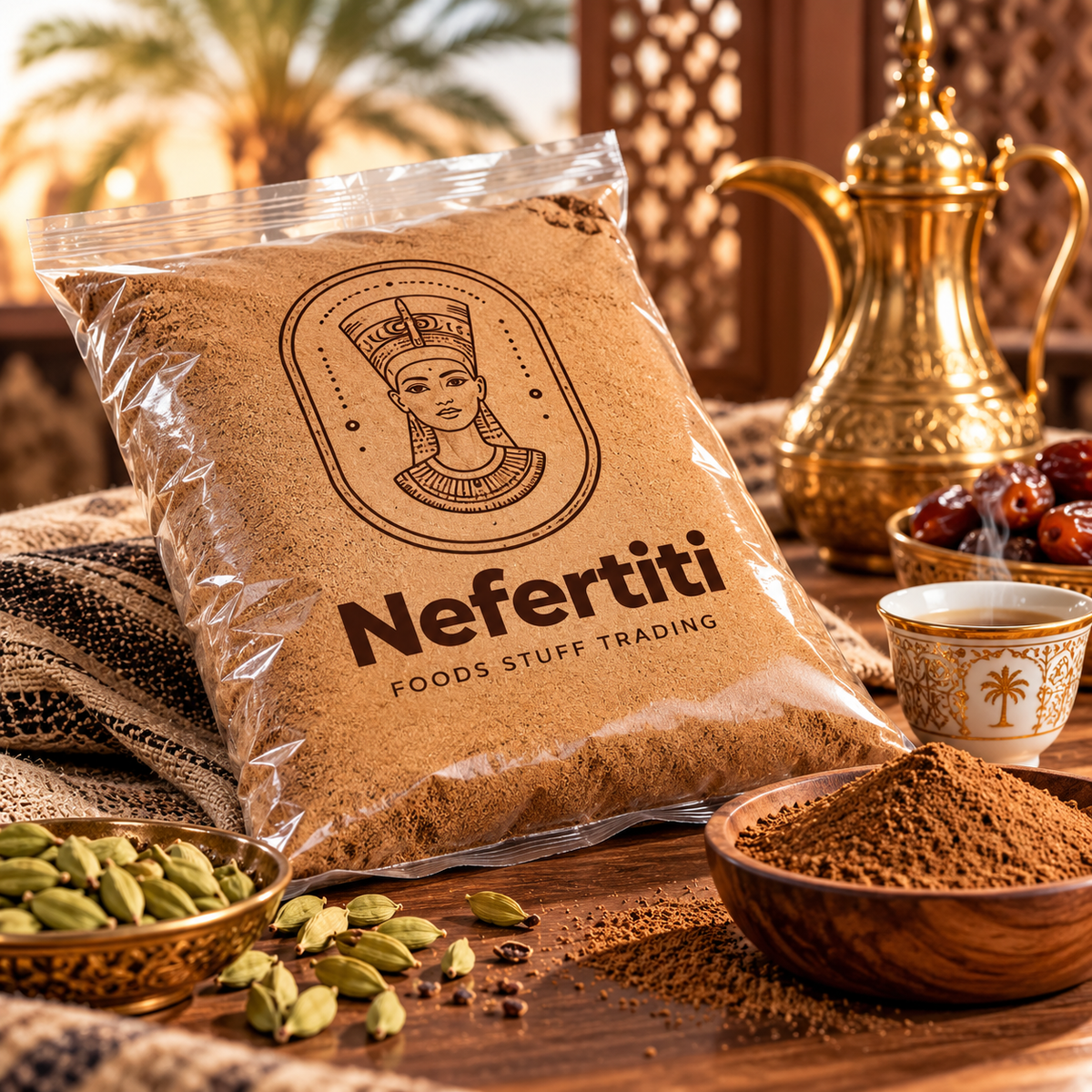 Nefertiti Arabic Saudi Coffee – 500g Refill Pack