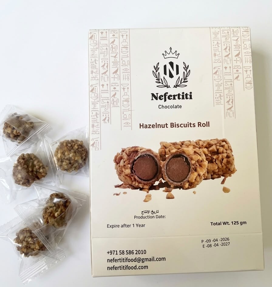 Nefertiti Hazelnut Biscuit Roll