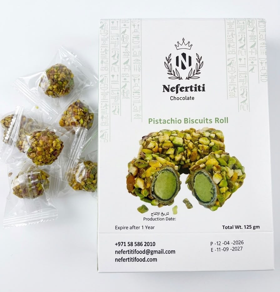 Nefertiti Pistachio Biscuit Roll